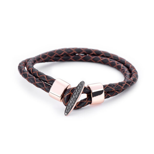 Leather and Diamond Bracelet