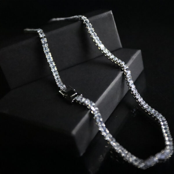 Square Cut Diamond Necklace